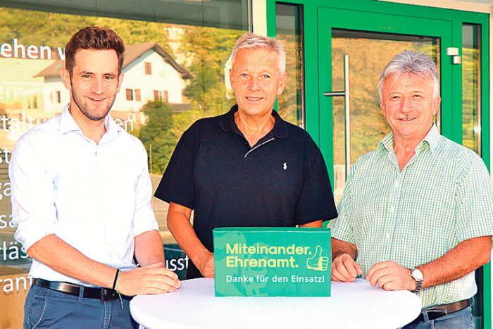 ÖVP-Bezirksparteiobmann LAbg. Lukas Schnitzer, Abg.z.NR Reinhold Lopatka und LAbg. Hubert Lang (von links).