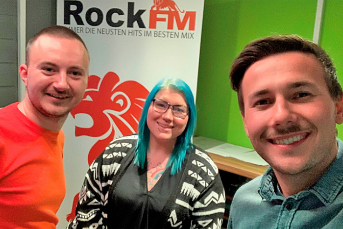 Zu Gast bei RockFM: Conny Krautstingl und Dominik Kutschera.