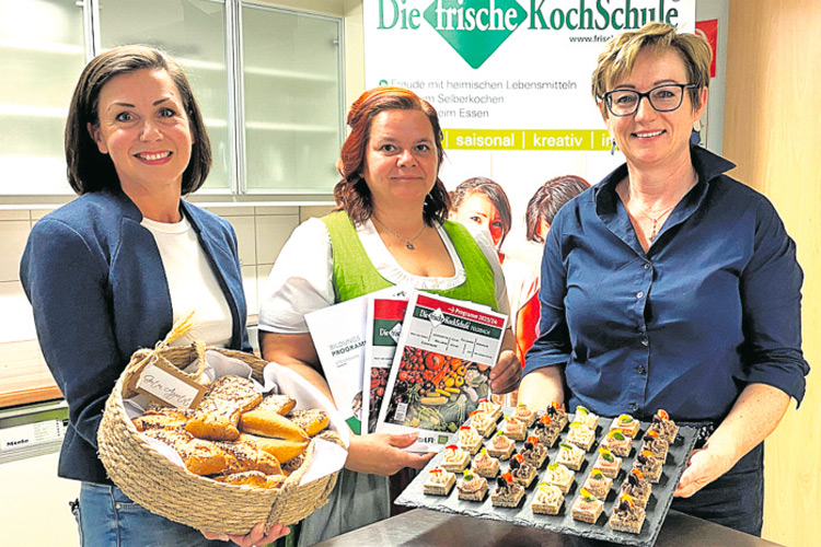 Christina Thir, Monika Sommer und Magdalena Siegl leiten die Kochseminare in Feldbach.