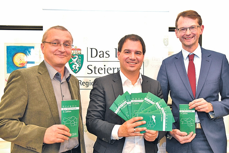 Erstmals gibt es die Broschüre „Die Steiermark in Zahlen” plus eine eigene Broschüre für jede der sieben Regionen.