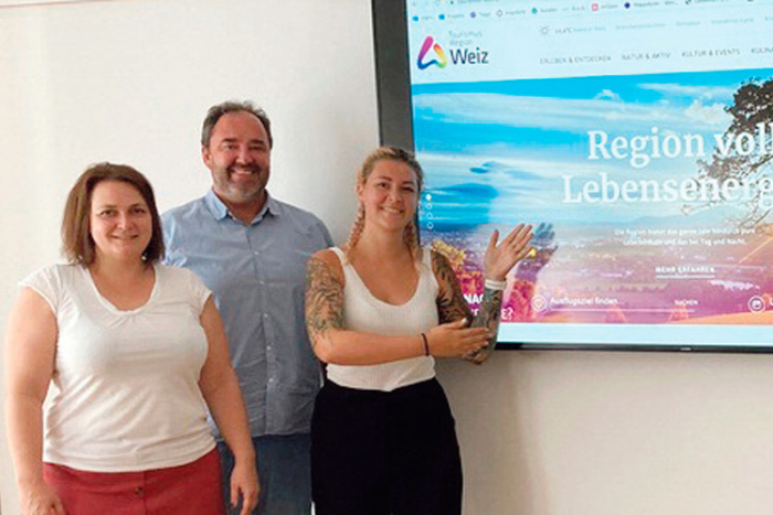 Die Verantwortlichen seitens des Tourismusverbandes Weiz und St. Ruprecht/R. präsentierten mit den Agentur-Vertretern die neue Homepage. 