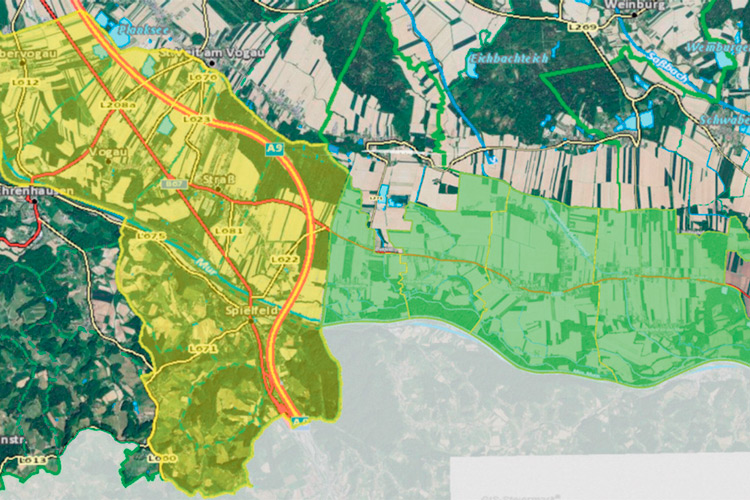 Landkarte der neuen Gemeindegrenzen inkl. Teilen Murfelds ab 2020.