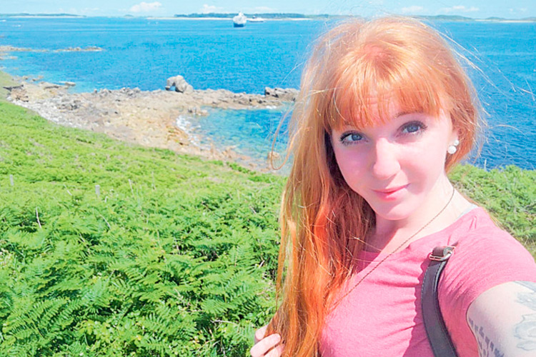 Lisa auf Scilly Island, der Inselgruppe gut 50 Kilometer vom Festland entfernt.