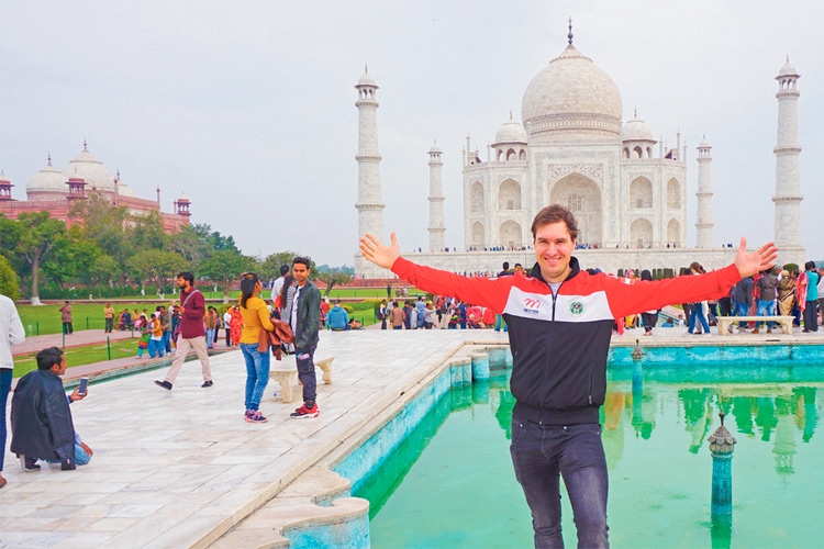 Nach dem Wettkampf ging sich noch ein Besuch des Wahrzeichens Taj Mahal aus. 