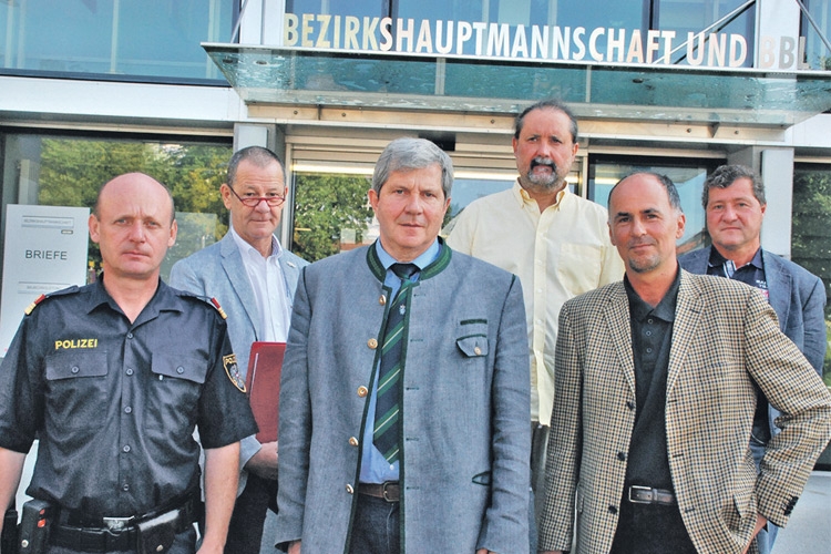 Heinz Forschhauser (Bezirkspolizei), Mag. Karl Wurzer, Mag. Max Wiesenhofer, Mag. Peter Bubik, Mag. Mario Wünsch &amp; Mag. Bernd Holzer.