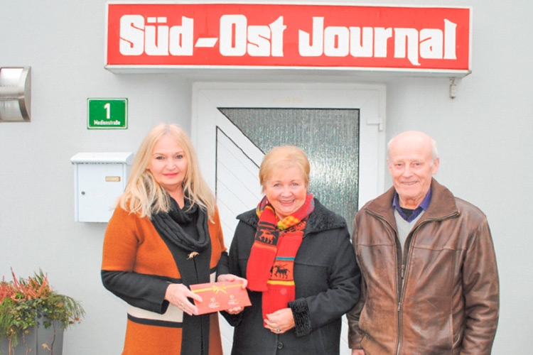 SOJ-GF Ulrike Krois mit Johanna Unger und Gatte Ludwig.