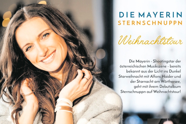 Shootingstar „Die Mayerin” gastiert am 6. Dezember im Kunsthaus in Weiz. 