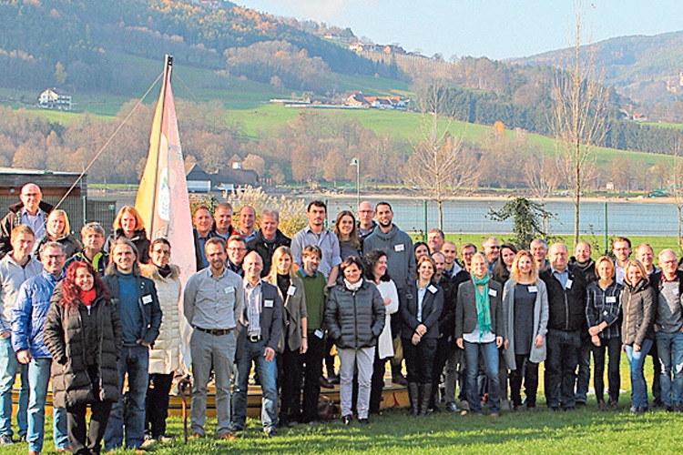 Die Vertreter von Klima- und Enegiemodellregionen aus ganz Österreich am Stubenbergsee. 
