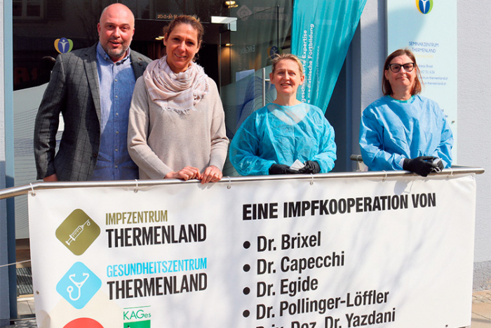 Das Team vom Impfzentrum Thermenland in Fürstenfeld.