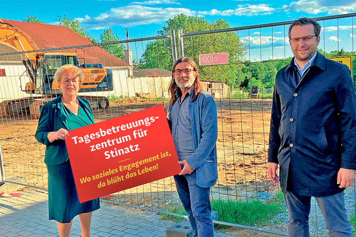Volkshilfe Burgenland-Präsidentin Verena Dunst, Vizebgm. Josef­ ­Kreitzer und Volkshilfe Burgenland Geschäftsführer Markus Halper.
