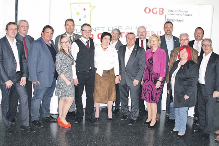Das neu gewählte Gremium der ÖGB-Region Güssing-Jennersdorf mit Ehrengästen.