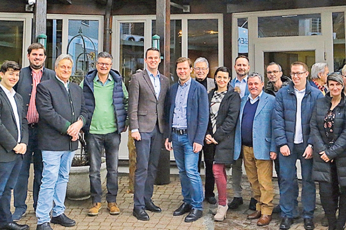 Die FPÖ Stadtgruppe Leibnitz rund um Obmann Stadtrat Daniel Kos und mit Ehrengast KO LAbg. Mag. Stefan Hermann (m.) 