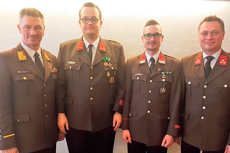 OBR Hannes Matzold, Kommandant Michael Lafer, Maximilian Fiedler, Bgm. Reisenhofer